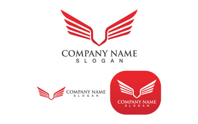Wing Bird Falcon Logo And Symbol V9