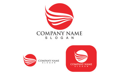 Wing Bird Falcon-logo en symbool V15