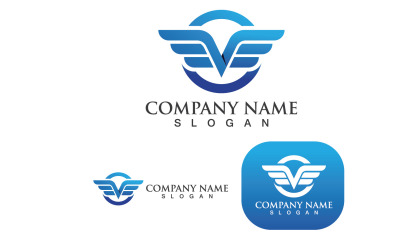 Wing Bird Falcon-logo en symbool V2