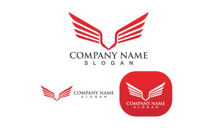 Wing Bird Falcon-logo en symbool V5