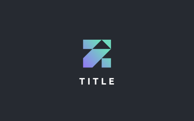 Lebhaftes geometrisches Z Tech Shading Monogramm-Logo