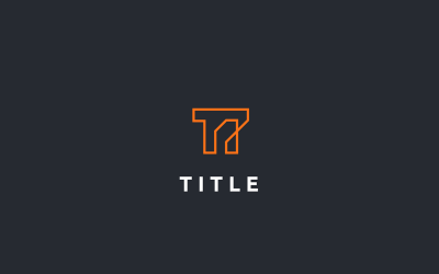 Logo del monogramma della linea geometrica TT Technology