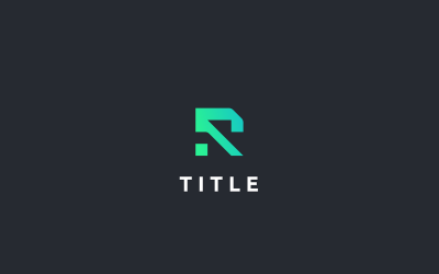 Logo minimalista geometrico R spigoloso del monogramma
