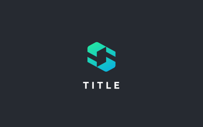 Logo monogramma sfumato geometrico S Tech vibrante
