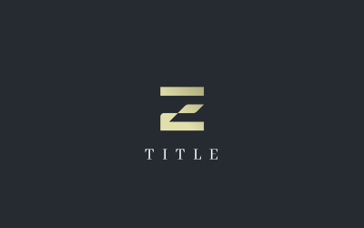 Logo monogramme doré élégant de luxe lettre E