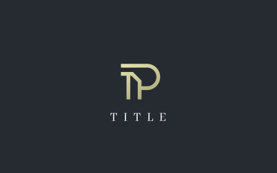Luxury Geometrical P Golden Monogram Logo