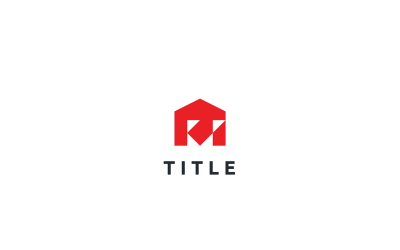 Modernes geometrisches M House Property Logo