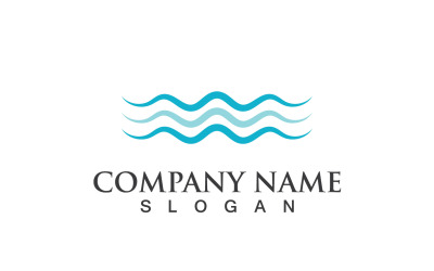 Ola Agua Logo Vector Naturaleza 12