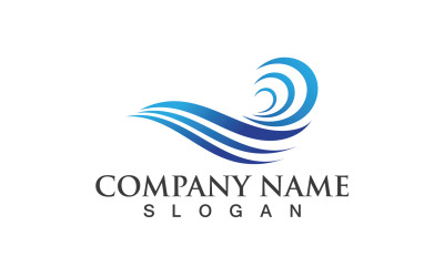 Ola Agua Logo Vector Naturaleza 13