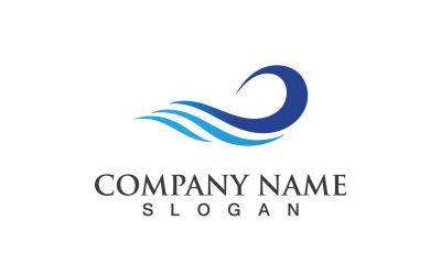 Ola Agua Logo Vector Naturaleza 18