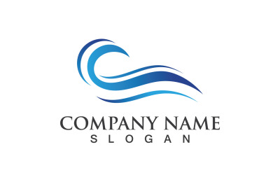 Ola Agua Logo Vector Naturaleza 1