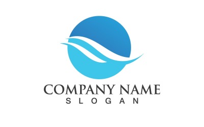 Ola Agua Logo Vector Naturaleza 1b