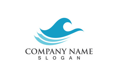 Ola Agua Logo Vector Naturaleza 2