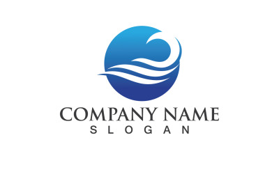 Onda Agua Logo Vector Naturaleza 1t