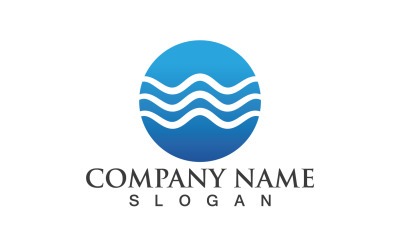 Wave Water Logo Vector Natura 1f