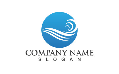 Wave Water Logo Vector Natura 1h