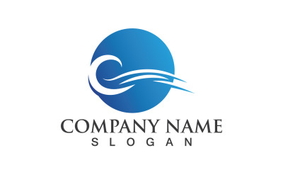 Wave Water Logo Vector Natura 1m