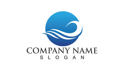 Wave Water Logo Vector Natura 1p