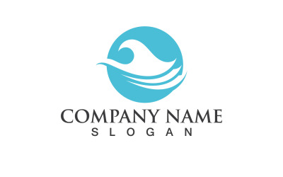 Wave Water Logo Vector Natura 1v