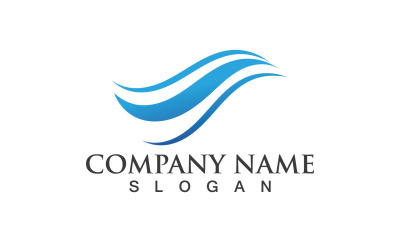 Wave Water Logo Vector Natura 1w