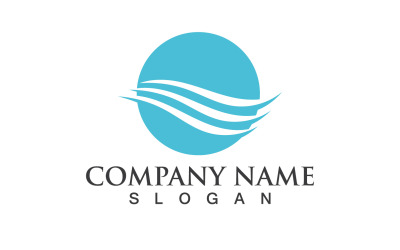 Wave Water Logo Vector Nature 1c