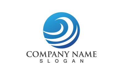 Wave Water Logo Vector Nature 1k