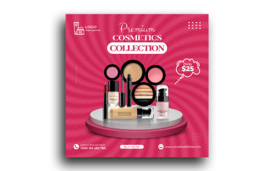 Cosmetica schoonheidsproducten verkoop social media post instagram postsjabloon