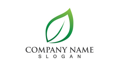 Foglia verde Natura Eco logo Vector V14
