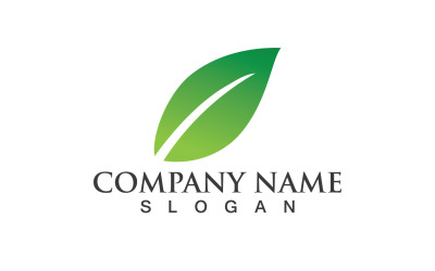 Foglia verde Natura Eco logo Vector V15
