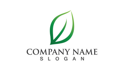 Foglia verde Natura Eco logo Vector V17