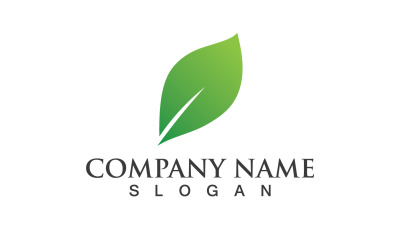 Foglia verde Natura Eco logo Vector V18