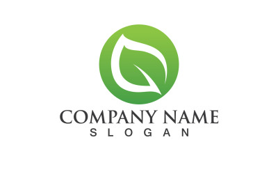 Foglia verde Natura Eco logo Vector V19