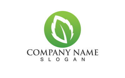 Foglia verde Natura Eco logo Vector V21