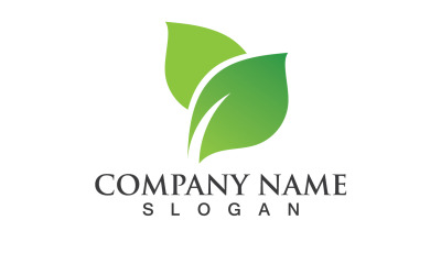 Foglia verde Natura Eco logo Vector V23