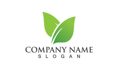 Foglia verde Natura Eco logo Vector V24
