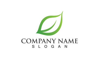 Foglia verde Natura Eco logo Vector V25