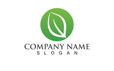 Foglia verde Natura Eco logo Vector V28