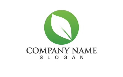 Foglia verde Natura Eco logo Vector V29