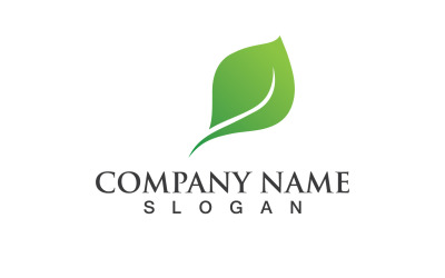 Foglia verde Natura Eco logo Vector V35