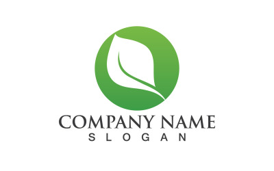 Foglia verde Natura Eco logo Vector V37