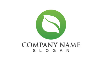 Foglia verde Natura Eco logo Vector V38