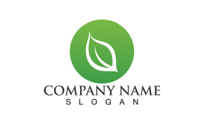 Foglia verde Natura Eco logo Vector V40