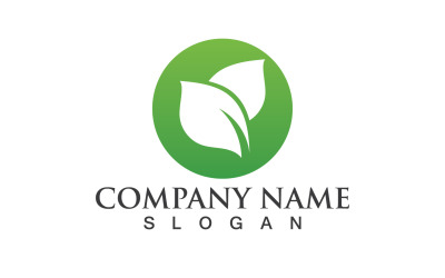 Foglia verde Natura Eco logo Vector V41