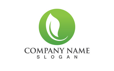 Foglia verde Natura Eco logo Vector V44