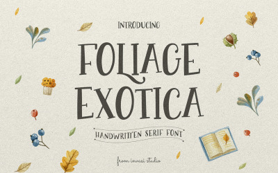 Foliage Exotica - Handskriven Serif