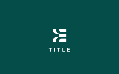 Logo monogramma verde organico vibrante geometrico E