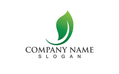 Логотип Green Leaf Nature Eco Vector V11