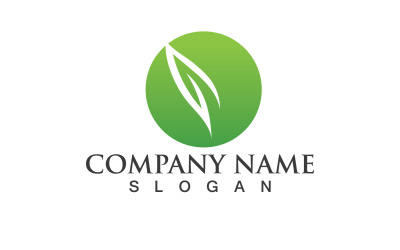 Логотип Green Leaf Nature Eco Vector V33