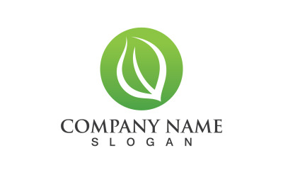 Логотип Green Leaf Nature Eco Vector V45