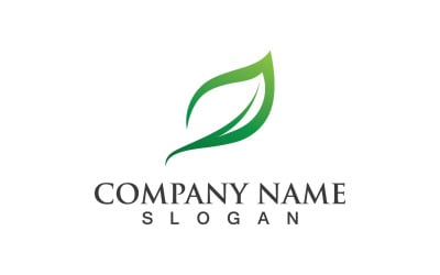 Логотип Green Leaf Nature Eco Vector V6